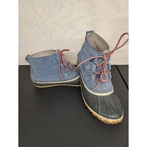 Sorel Womens Size 8.5 Out 'N About Duck Boots Waterproof Blue Rubber Lace Up